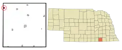 Location of Davenport, Nebraska