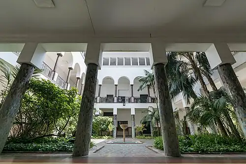 Wide view of Riad style courtyard