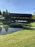 The covered bridge at Discovery Park.