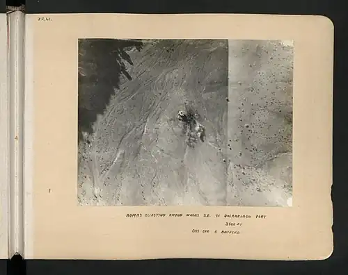 The Dhulbahante garesa at Galbaribur being bombed from 3500&nbsp;ft