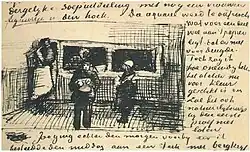 The Public Soup Kitchen, letter sketch, 1883, Van Gogh Museum, Amsterdam (F272)
