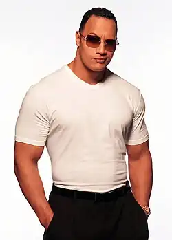 Photograph of Dwayne Johnson in 2013