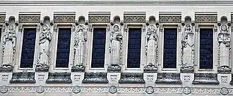 Coin's carvings of "The Seven Virtues"