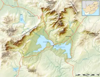 Catchment area of the dam