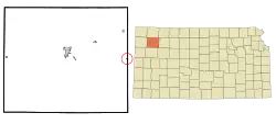 Location within Thomas County and Kansas