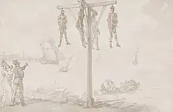 "A Gibbet on the River Thames", c. 1790