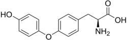 Skeletal formula of L-thyronine