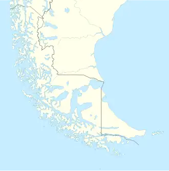 Map showing the location of Perito Moreno Glacier