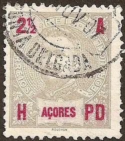 A stamp for the Azores 1906 engraved by Mouchon.
