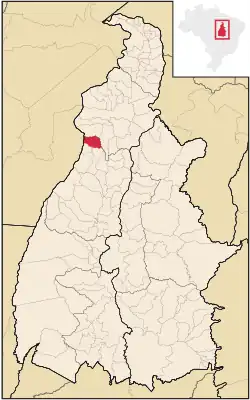 Location in Tocantins state