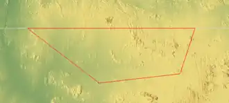 Topographic map of Bir Ṭawil (outlined in red)