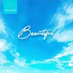 Blue skies with the words "Beautiful"