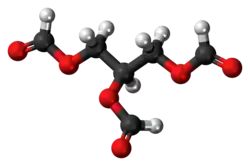 Ball-and-stick model of the triformin molecule