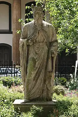 Statue of King Alfred the Great in Trinity Church Square, Southwark. (See "King Alfred the Great, Southwark section")