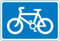 UK traffic sign identifying a cycle route