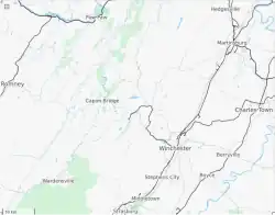 Camp&nbsp;Rock&nbsp;Enon is located in USA Virginia West Virginia border