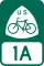 U.S. Bicycle Route 1A marker