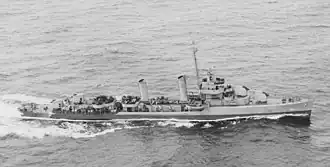 USS Glennon (DD-620) underway circa in 1943.