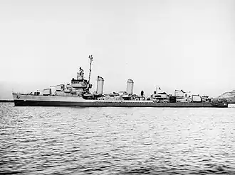 USS Kalk (DD-611) off Mare Island in December 1942