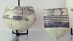 Ubaid IV pottery jars 4700–4200 BC Tello, ancient Girsu, Louvre Museum.[31]