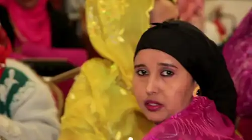 A Somali woman with indha kuul ("kohl eyes")