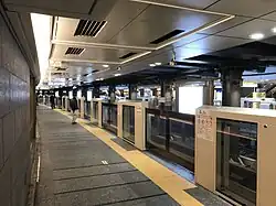 The Ginza Line platform 2 in January 2018