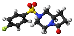 Ball-and-stick model of unifiram