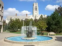 Fountain and University Hall