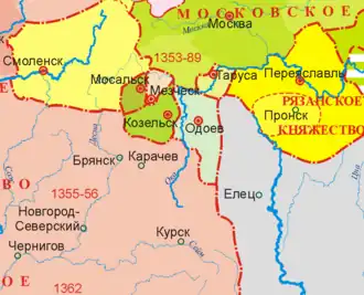 Upper Oka Principalities in 1389