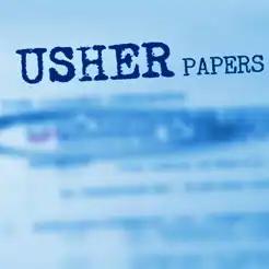 Blurred out paperwork lays behind Usher's name and the song's title