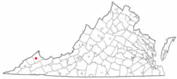 Location of Vansant, Virginia