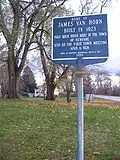 This is a sign which the Newfane Historical Society placed on the front lawn of the Van Horn Mansion in 1984.