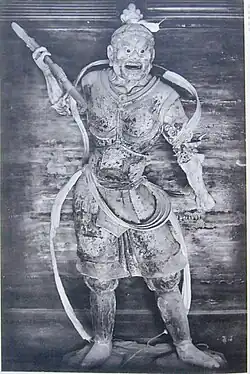 A Japanese nio statue.