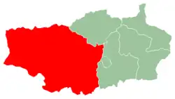 Location of the district within the region of Vakinankaratra.