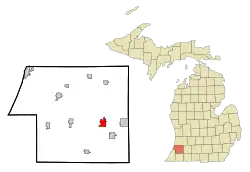 Location of Paw Paw, Michigan