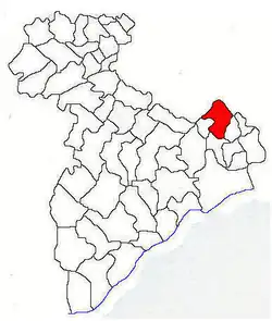 Location in Giurgiu County