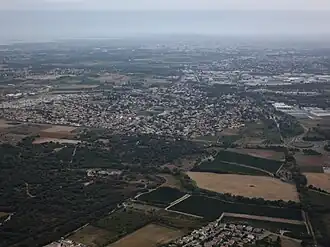 An aerial view of Vendargues
