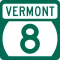 Vermont Route 8 marker