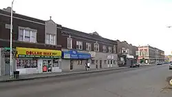 South side of Vernor at Ferris (Four buildings, 8547 - 8633 W Vernor)