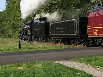 No. 1293 pulling an excursion on the Cuyahoga Valley Scenic Railroad, on September 16, 2012