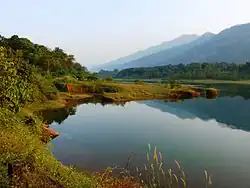 View of Malankara Dam reservoir from Kudayathoor