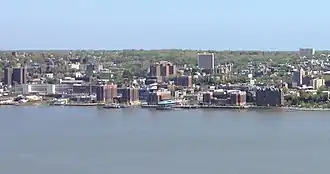 Yonkers, New York is the eighth most populous city in the Northeast and 115th-most populous city in the U.S. It had a population of 211,569 in 2020. It borders the Bronx, a borough of New York City to its south.