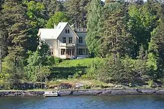 Villa Edlunda, the first house on the island