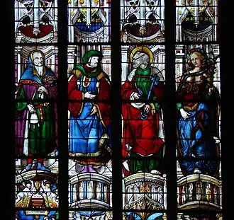 Auch Cathedral, stained glass window by Arnaud de Moles (detail)