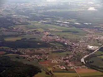 An aerial view of Ribécourt-Dreslincourt