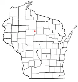 Location of Rib Lake, Taylor County, Wisconsin