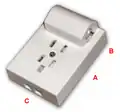 GTN-4 telephone socket (A) with additional RJ11 socket (B)
