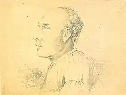 A matai, War Chief Matetau of Manono Island, drawn by Alfred Thomas Agate
