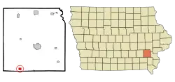 Location of Brighton, Iowa