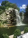 An artificial waterfall in an animal enclosure at the National Zoo in Washington D.C.